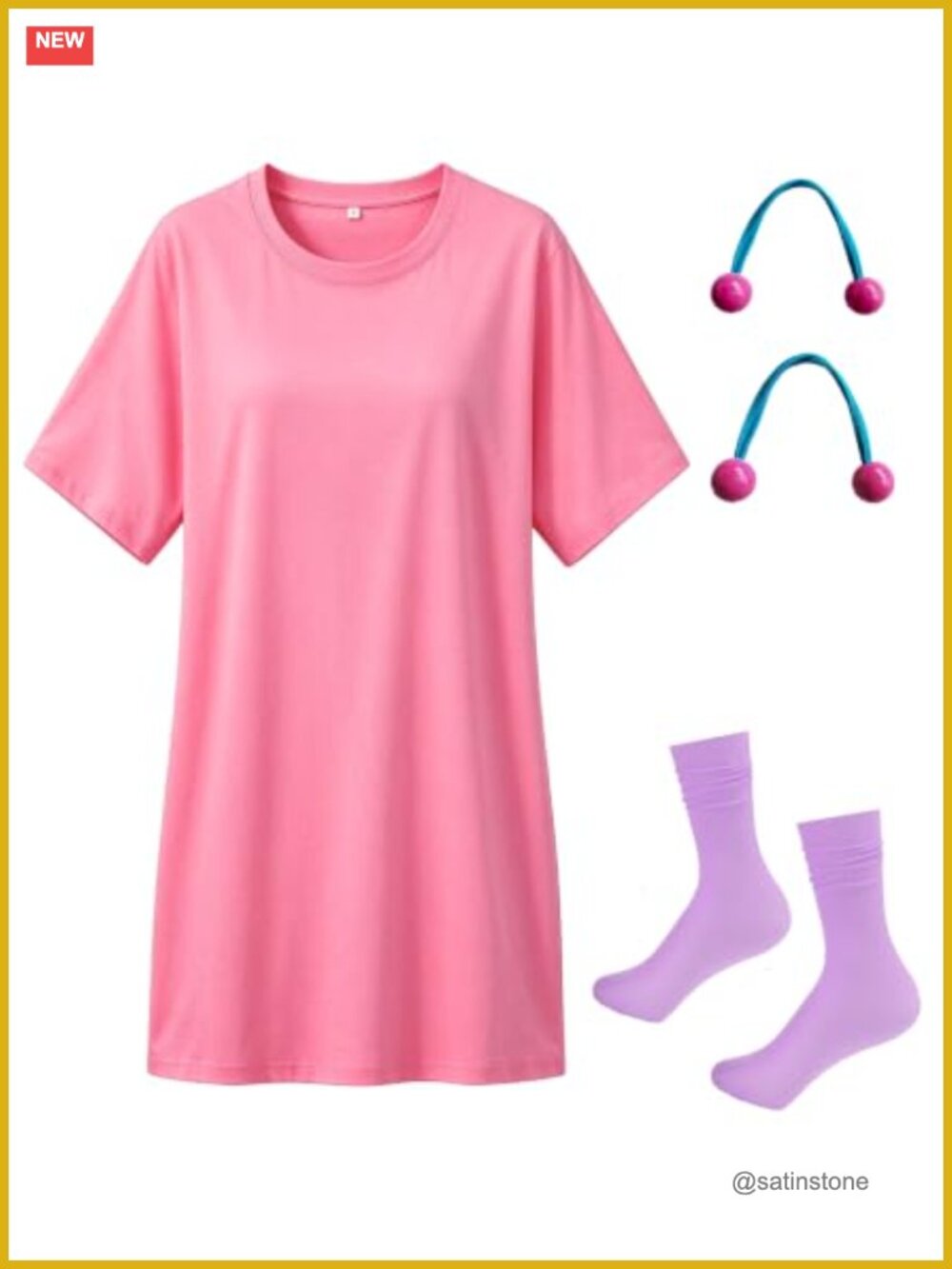 Monster Women Adult Costume Cotton Dress Outfit Halloween Party Full Set